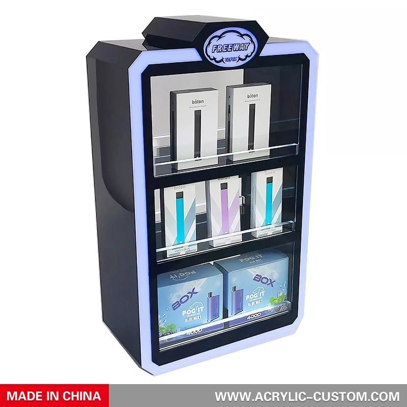 Retail merchandising display case setup
